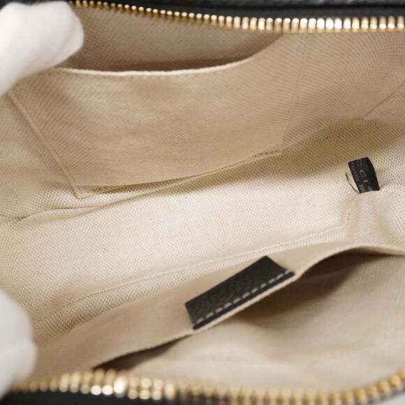 GUCCI Black Leather Shoulder Bag - Picture 4 of 13